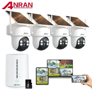 ANRAN 2K/4MP Solar Security Camera with Base Station.