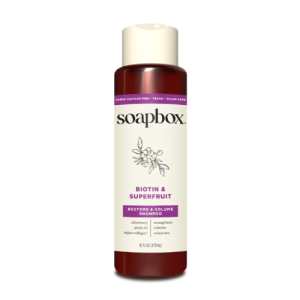 Soapbox Biotin & Superfruit Volumizing Shampoo with Elderberry and Plum Oil, 16 fl oz.