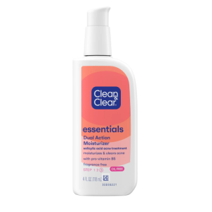 Clean & Clear Essentials Dual Action Acne Facial Moisturizer, 4 fl. oz